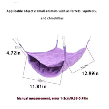 Amaca per furetto per gabbia – Amaca per ratti in peluche a doppio strato, Amaca per porcellini d'India, Amaca per cincillà – Letto per piccoli animali
