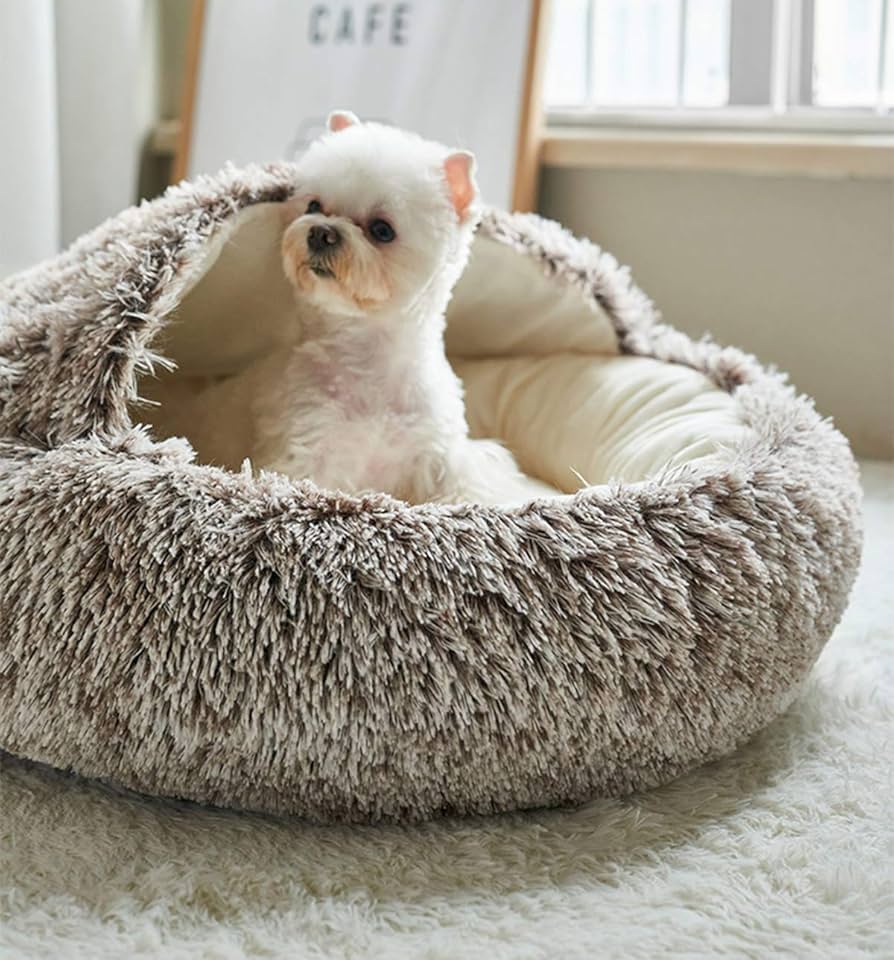 Cuccia per Gatti a Tana – Soffice, Accogliente e Calda, in Pelliccia Sintetica Rosa