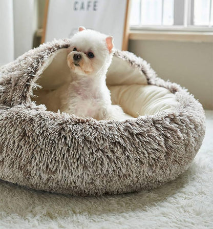 Cuccia per Gatti a Tana – Soffice, Accogliente e Calda, in Pelliccia Sintetica Rosa