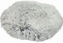 SPRINGOS - Cuccia per cani, rotonda, in pelliccia sintetica, confortevole, con fondo antiscivolo (90 cm, marrone)